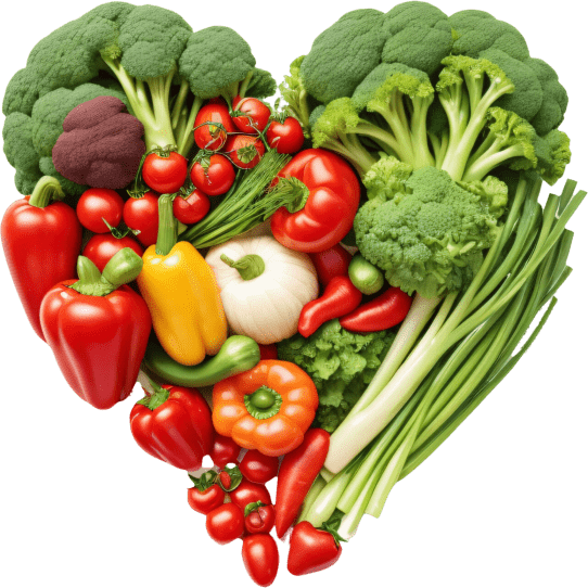 Natural healthy basket of vegetables