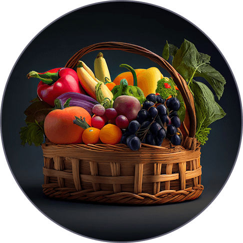 Fresh African produce basket