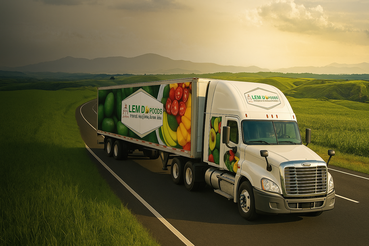 LEM-D FOODS delivery truck